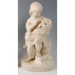 A Victorian Copeland parian figure group Goat Asleep after J Durham, published by the Art Union of
