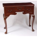 A circa 1900 mahogany lowboy, in the early George III manner, the top having a moulded edge over