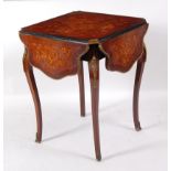 A circa 1900 walnut floral marquetry and rosewood crossbanded centre table, of square section,