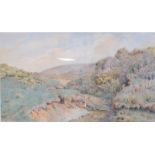 Wilmot Pilsbury - A Devonshire stream, watercolour, signed and dated 1888 lower left, 33.5 x 58cm