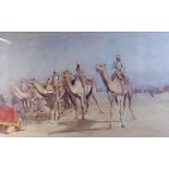 Constance Paterson - Study of a desert caravan, watercolour, signed and dated 1903 lower right, 80 x