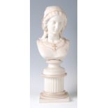 A Copeland Crystal Palace Art Union parian bust of Evangeline after sculptor Felix M Miller,