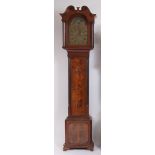 Owen Evans of Llanwnda - a 19th century mahogany longcase clock, having a broken swept pediment,