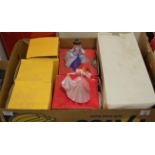 One box containing modern china figures of Disney characters