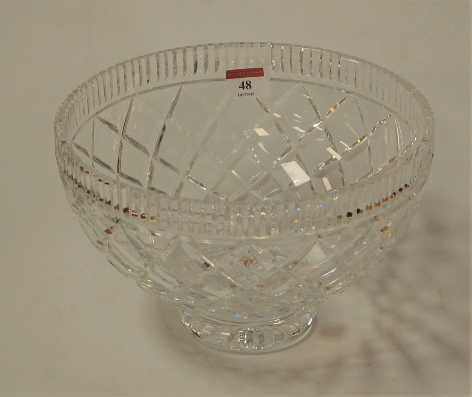 A Waterford cut crystal footed bowl, dia. 25cm