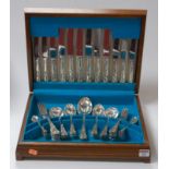 A 20th century silver plated Queens pattern canteen of cutlery