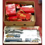 One box of mixed 00 gauge Triang and a Hornby electric train set