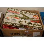 One box of various toys including Meccano Combat set, various diecast etc