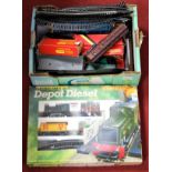 Mixed Hornby Railways items, R700 Depot Diesel train, set containing 0-4-0 diesel locomotive, 3