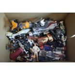 A box of loose and playworn Star Wars Action figures