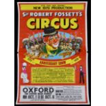 Sir Robert Fossett’s circus posters, 1970’s, one signed by artists (6)