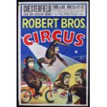 Robert Brothers Circus poster, chimps (1)