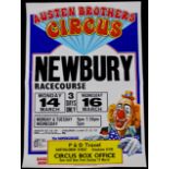 Austen Brothers circus posters,1980’s, 64cm x 45cm, 76cm x 51cm, 45cm x 64cm (3)