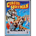 Hoffman Circus family posters; American 3 Ring, 2 ring, Daredevil and Hoffman, 1980-90’s (4)