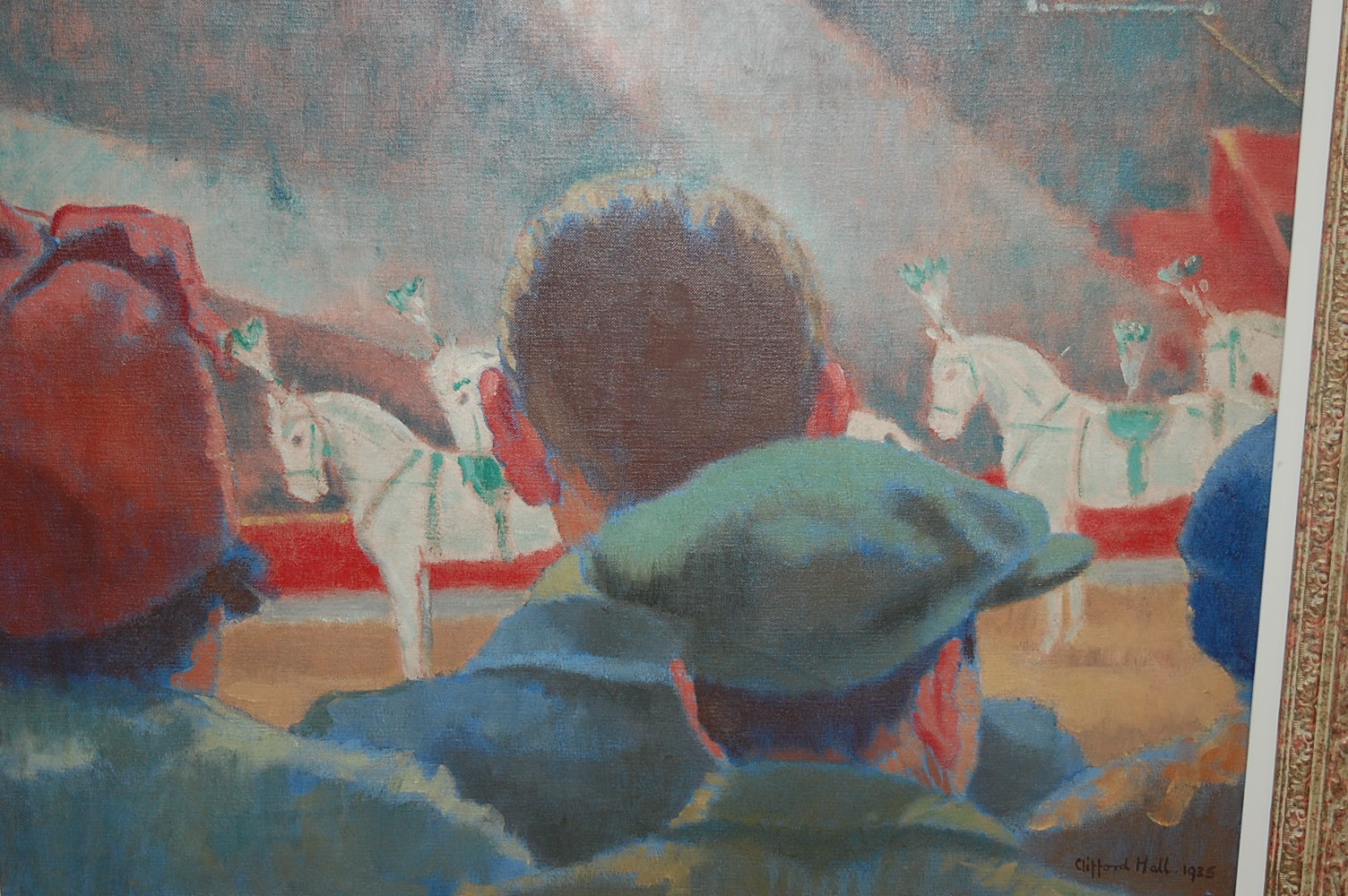 Clifford Hall (1904-1973) - Mill's Circus Horses, oil on canvas, signed lower right and dated - Image 6 of 9