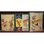 A set of three advertising prints for Punch chocolate, each 31 x 24cm; together with a framed