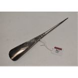 An Edwardian silver shoe horn