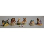 A collection of 6 Royal Albert Beatrix Potter figures to include Rebecca Puddleduck, Jemima