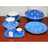 A small collection of T G Green tablewares in the Blue Domino pattern, to include tureen and