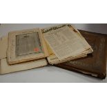 A leather bound folio containing various ephemera to include The Royal Visit to Port Elizabeth,