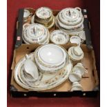 A Coalport part tea and dinner service, in the Ming Rose pattern
