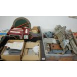 Three boxes of various 00 railway accessories etc