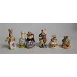 A collection of 6 Royal Albert Beatrix Potter figures to include And This Pig Had None, Mr Jake