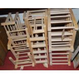 A quantity of beechwood sectional racking
