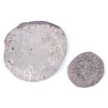 England, Charles I (1625-1649) shilling, obv; bust facing left XII, rev; quartered shield,