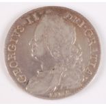 Great Britain, 1746 half crown, George II bust with Lima below, rev; crowned quartered shields, date