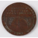 Great Britain, 1789 Industrial Revolution copper token, issued in Coalbrookdale Shropshire, obv;