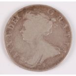 Great Britain, 1707 half crown, Queen Anne bust with E (Edinburgh) mint mark below, rev; crowned