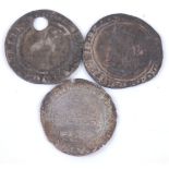 England, 1567 sixpence, Elizabeth I bust with rose, rev; quartered shields with long cross