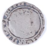 England, 1606 sixpence, James I fourth bust, rev; quartered shield with date above. (1)