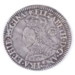 England, 1562 sixpence, Elizabeth I bust facing left with rose and star mint mark (1550-1566),