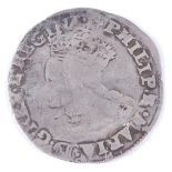 England, Queen Mary (1554-1558) groat, obv; bust facing left, rev; quartered shield with long cross.