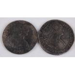 Mexico/New Kingdom of Spain, 1791 8 reales, obv; Charles IIII with date below, rev; Mo FM quatered