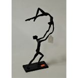 A contemporary bronze figure of dancers, height 37cm