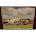 Sandy Davidson - The Big Top at Chipperfield's Circus, oil on canvas, 40 x 55cm