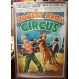 Robert Brothers Circus at The Roundhouse, Chalk Farm Road, London, framed advertising poster