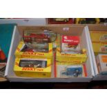 Six various boxed or carded Dinky and Corgi toy diecasts, all boxes with some damage, to include