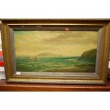 J.C. Maggs - Coastal scene, oil on canvas, signed lower left, 34 x 65cm; together with one other