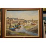 David Griffin - Low water Leigh-on-Sea, oil on canvas, signed and dated '97 lower left, 40 x 50cm