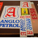 A small quantity of mid-20th century advertising stickers, to include Anglo Petrol and ESSO (5)
