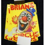 A set of nine late 20th century promotional posters for Brian Boswell's Circus, inscribed 'Brian's