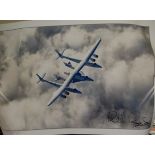 A contemporary photographic print of aircraft, signed by the photographer, in plastic tube