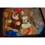 One box containing a quantity of soft filled and plush teddy-bears