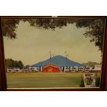Sandy Davidson - The Big Top at Gerry Cottle's Circus, oil on canvas, 45 x 60cm