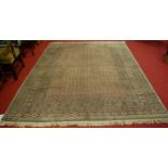 A Persian woollen Bokhara rug, having a continuous central ground within multiple trailing