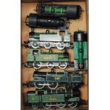 Shoebox containing 7 mixed make tank locos: including Mainline J72; Airfix N2; Hornby saddle tank